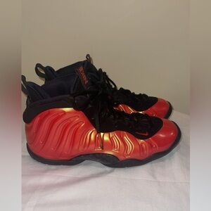 Nike Foamposite One Habanero Red and Black Sneakers